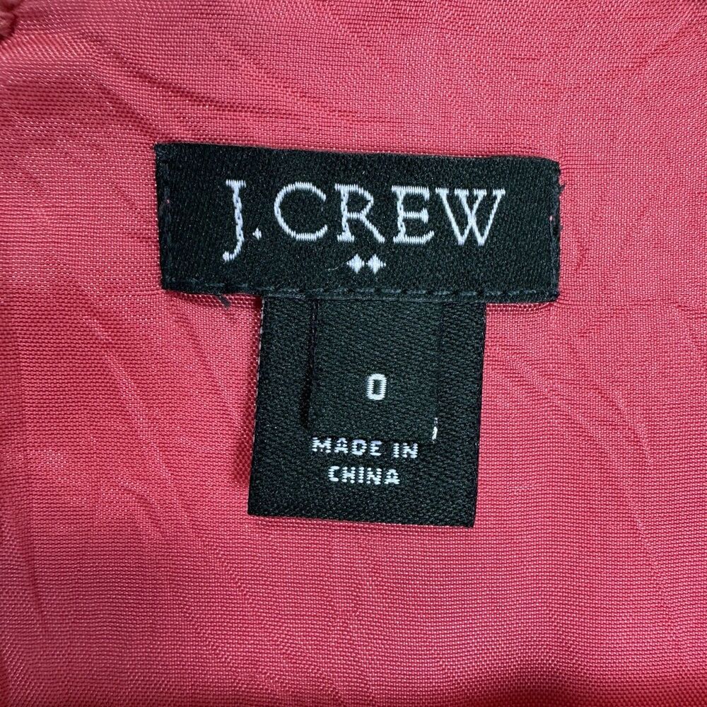 J.Crew Pink Sleeveless Dress Size 0 Round Neck Sheath Fitted Elastic Cinch Waist - Picture 6 of 12